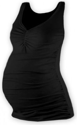 Těhotenský topík JOLANA - černá, Velikosti těh. moda L/XL - obrázek 1