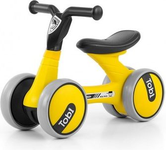 Dětské odrážedlo Milly Mally Tobi black-yellow, Žlutá - obrázek 1