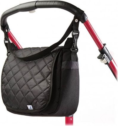 Prošívaná taška na kočárek CARETERO black, Černá - obrázek 1