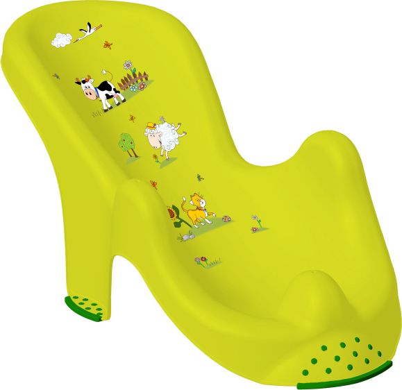 Dětské lehátko do vaničky Prima Baby Funny Farm zelené - obrázek 1