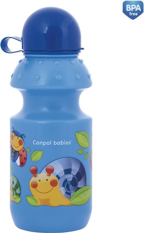 Láhev s uzavíratelným pítkem Canpol babies Happy garden 4/113 modrá - obrázek 1
