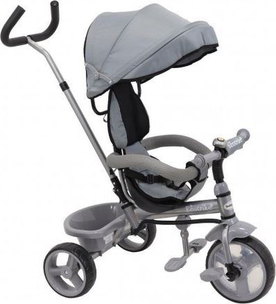 Dětská tříkolka Baby Mix Ecotrike s bezpečnostními pásy grey, Šedá - obrázek 1