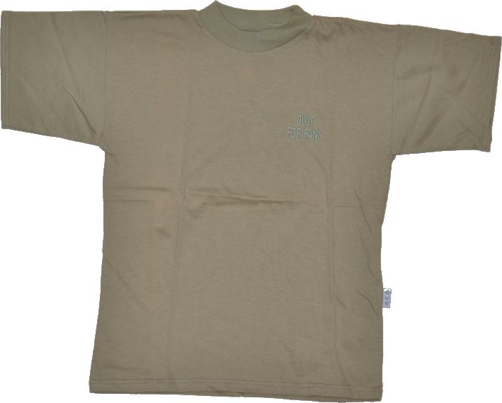 Dětské tričko, MKO, béžové s nápisem JUST FOR FANS velikost 122 Výprodej - obrázek 1