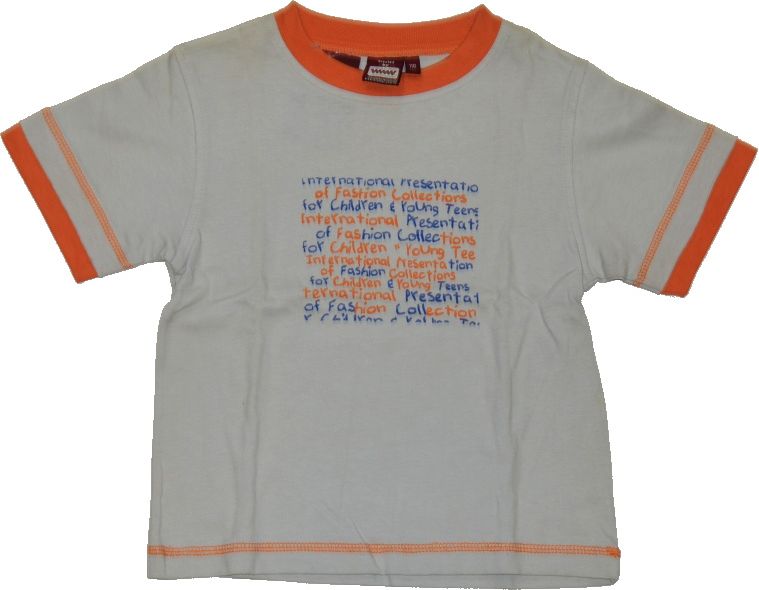 Dětské tričko, WWW, béžovooranžové velikost 116  Výprodej - obrázek 1