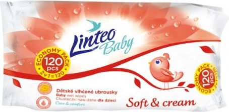 Vlhčené ubrousky Linteo Baby 120 ks Soft and cream, Dle obrázku - obrázek 1