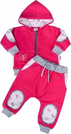 2-dílná soupravička New Baby Mašlička malinová, Růžová, 68 (4-6m) - obrázek 1