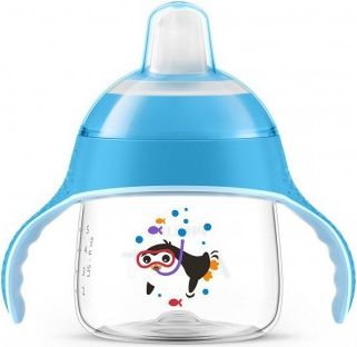Kouzelný hrneček Avent Premium Pingu 200 ml modrý, Modrá - obrázek 1