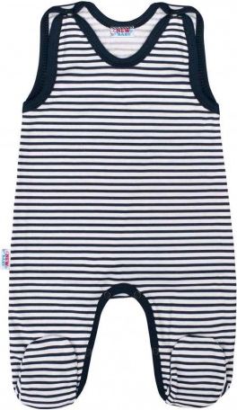 Kojenecké dupačky New Baby Classic II s modrými pruhy, Modrá, 74 (6-9m) - obrázek 1