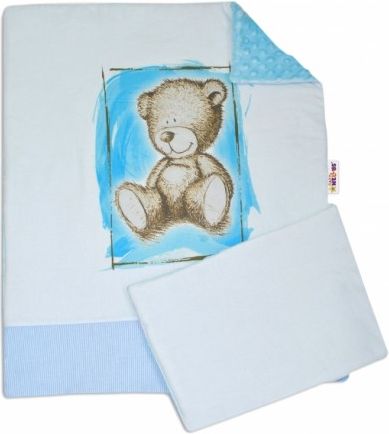 2-dílná sada do kočárku s minky by Teddy - sv. modrá, sv. modrá - obrázek 1
