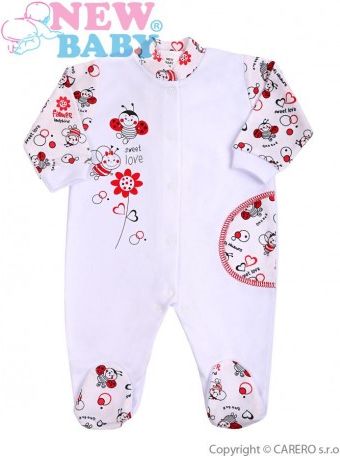 Kojenecký overal New Baby Beruška, Bílá, 62 (3-6m) - obrázek 1