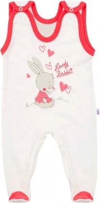 Dětské dupačky New Baby Lovely Rabbit růžové, Růžová, 68 (4-6m) - obrázek 1