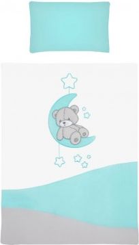 2-dílné ložní povlečení Belisima Teddy Bear 90/120 tyrkysové, Tyrkysová - obrázek 1