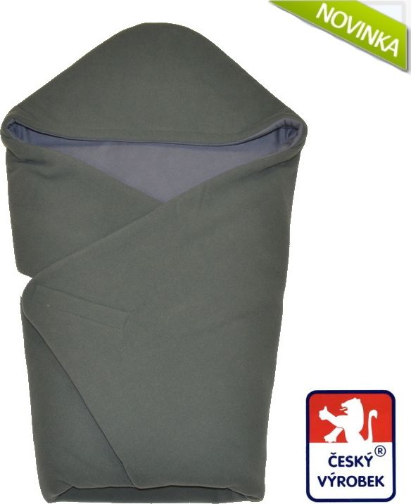 Zimní zavinovačka Dětský svět do autosedačky fleece/bavlna, tmavě šedá - obrázek 1