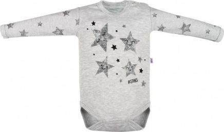 Kojenecká mikinka New Baby Stars, Šedá, 86 (12-18m) - obrázek 1
