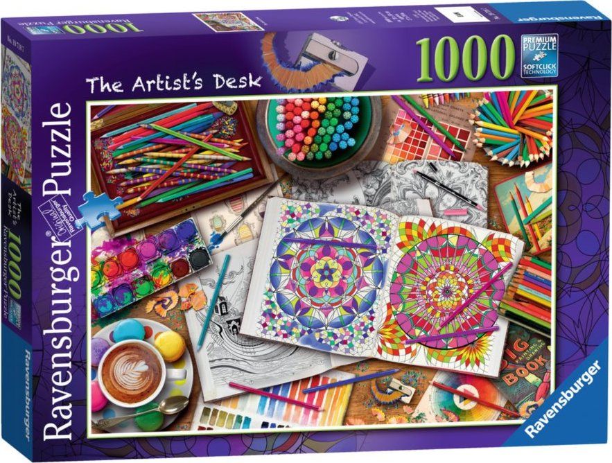 RAVENSBURGER Puzzle Umělcův stůl 1000 dílků - obrázek 2