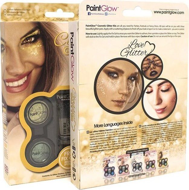 PAINTGLOW Sada třpytek Classic Glitter s fixačním gelem - obrázek 4