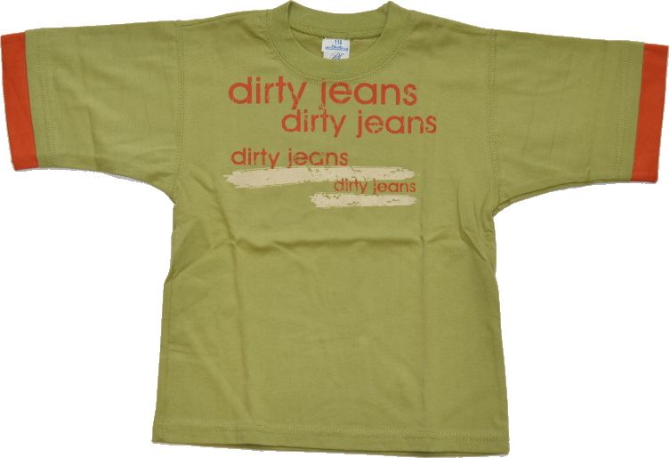 Dětské tričko s krátkým rukávem Piko zelené dirty jeans velikost 116 Výprodej - obrázek 1