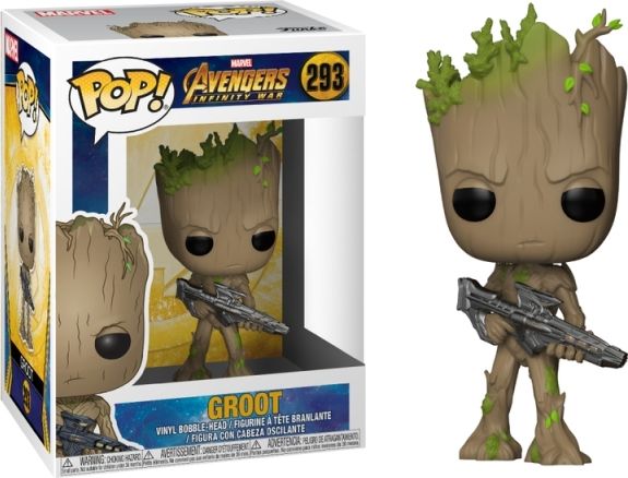 Funko POP Marvel: Infinity War - Groot w/Blaster - obrázek 1