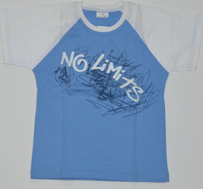 Dětské tričko, Go baby, modrobílé velikost 116  Výprodej - obrázek 1