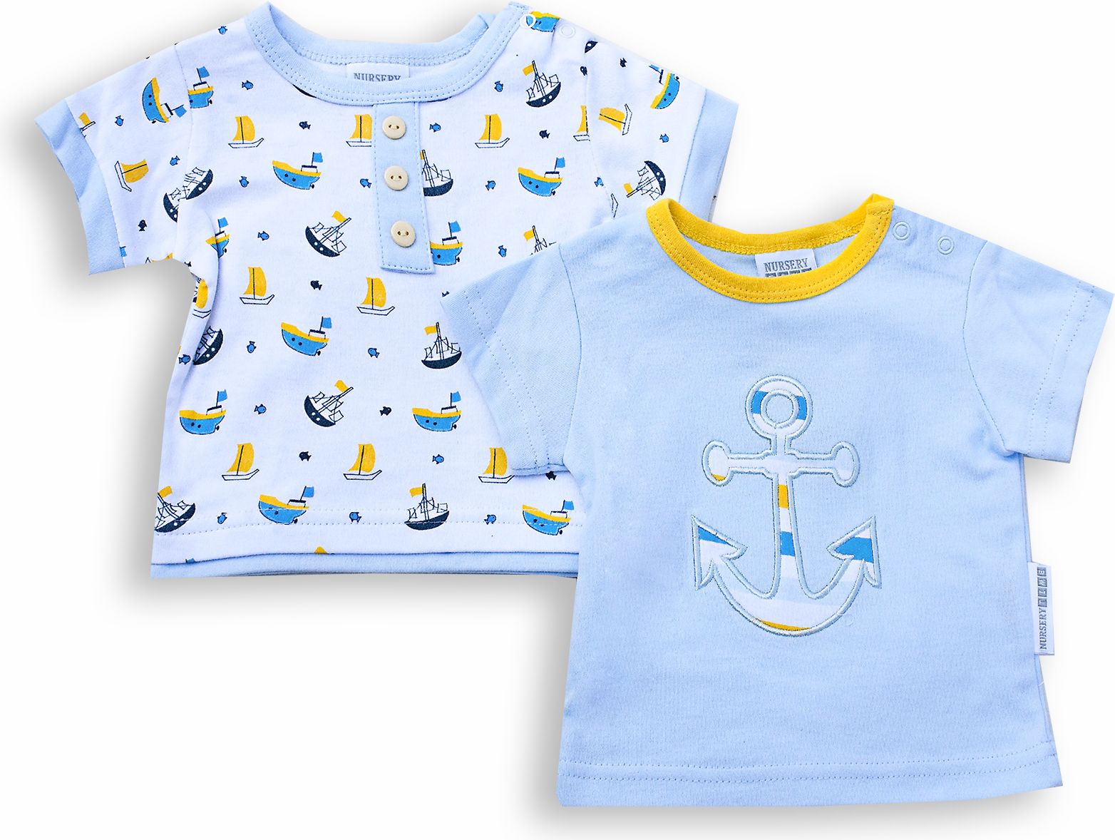 Nursery Time Kojenecké tričko námořnické komplet 2 kusů Velikost: 56 - obrázek 1