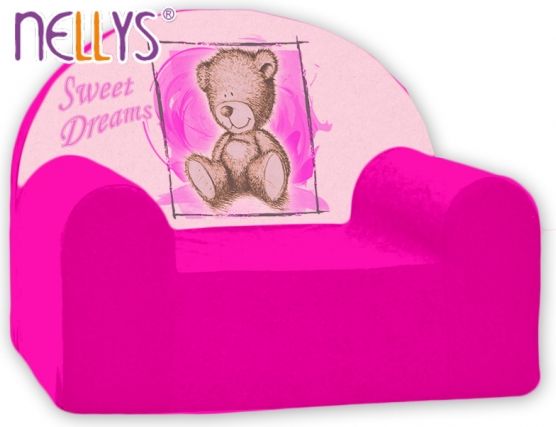 Náhradní potah na dětské křeslo Nellys - Sweet Dreams by Teddy - růžová - obrázek 1