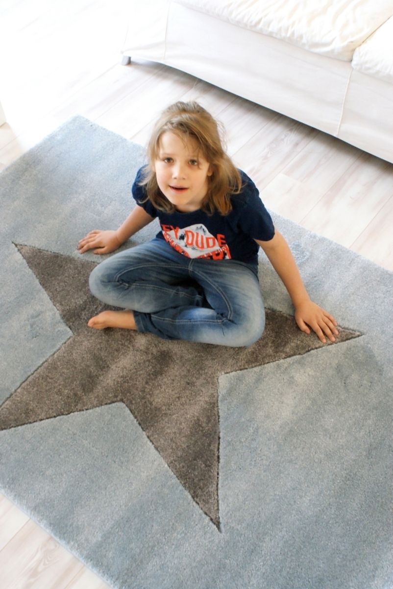 Koberec LIVONE Star 14375-0 100x160 cm modrá - obrázek 4