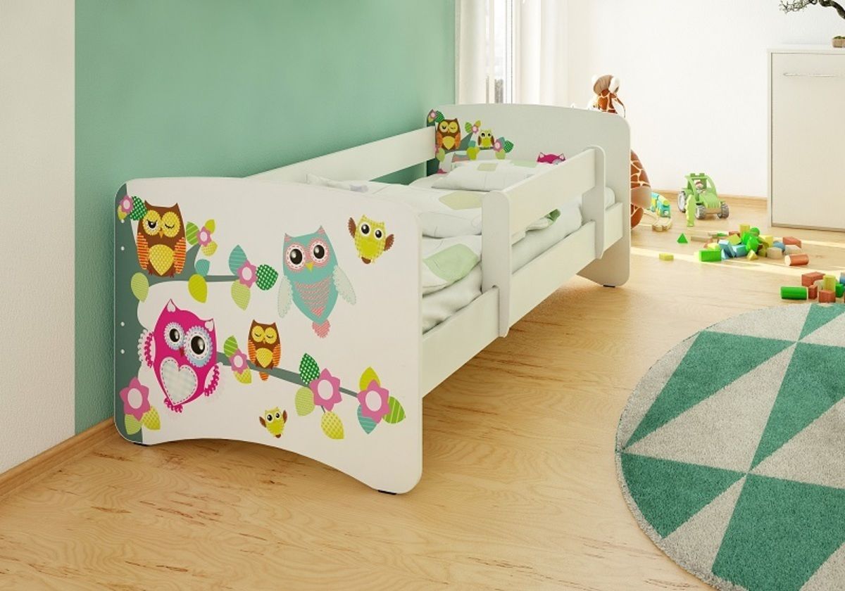 Dětská postel Ourbaby Owls bílá 160x70 cm - obrázek 1