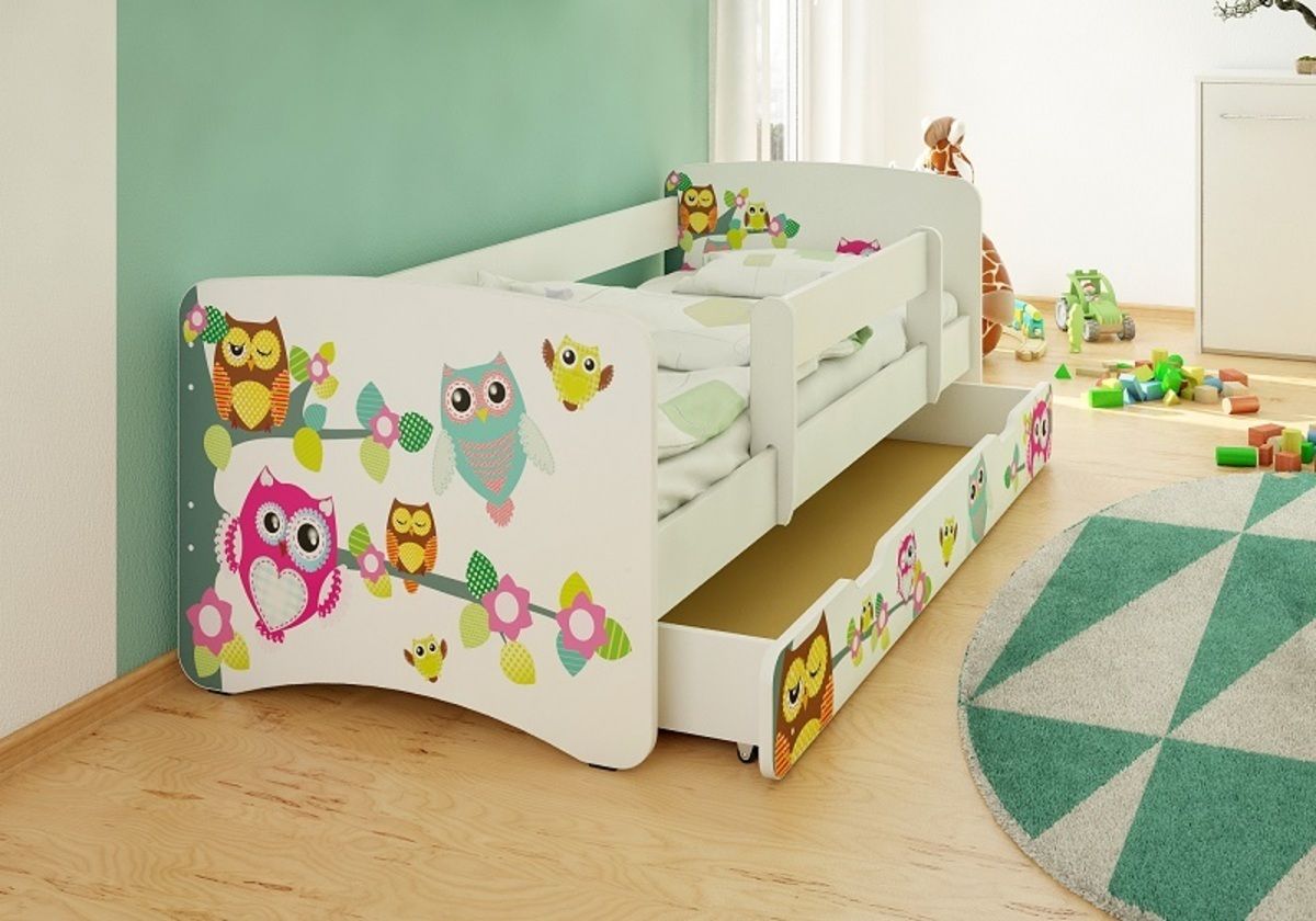Dětská postel Ourbaby Owls bílá 160x70 cm - obrázek 2