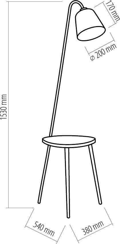 STOJACÍ LAMPA LAMI TABLE BÍLÁ - obrázek 2
