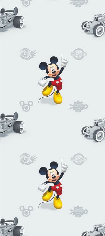 DĚTSKÁ VLIESOVÁ TAPETA MICKEY MOUSE CLASSIC ŠEDÁ - obrázek 1