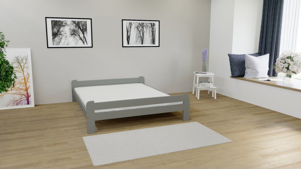 DĚTSKÁ POSTEL BERTA ŠEDÁ 200 x 120 cm - obrázek 2