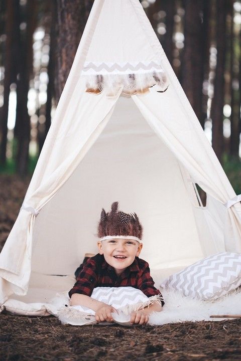 TEEPEE NATURE FOR BOYS ČTVERCOVÉ - obrázek 4