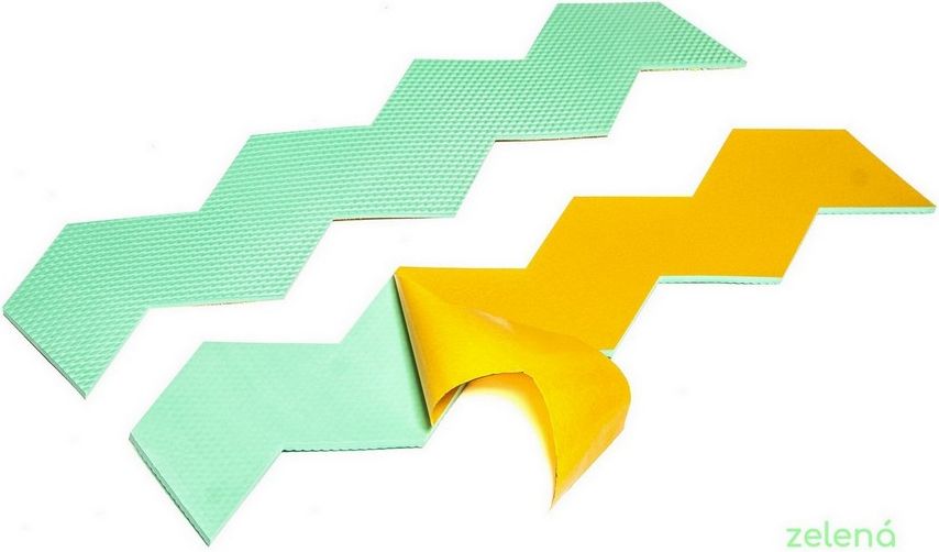 PĚNOVÁ OCHRANA STĚN ZIG ZAG ZELENÁ 60 - obrázek 1