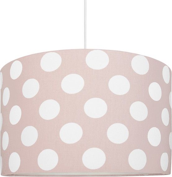 TEXTILNÍ ZÁVĚSNÁ LAMPA PUNTÍKY - RŮŽOVÁ - obrázek 1