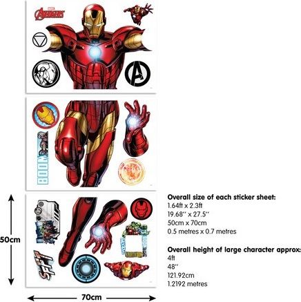 VELKÁ SAMOLEPKA NA ZEĎ IRON MAN - obrázek 3