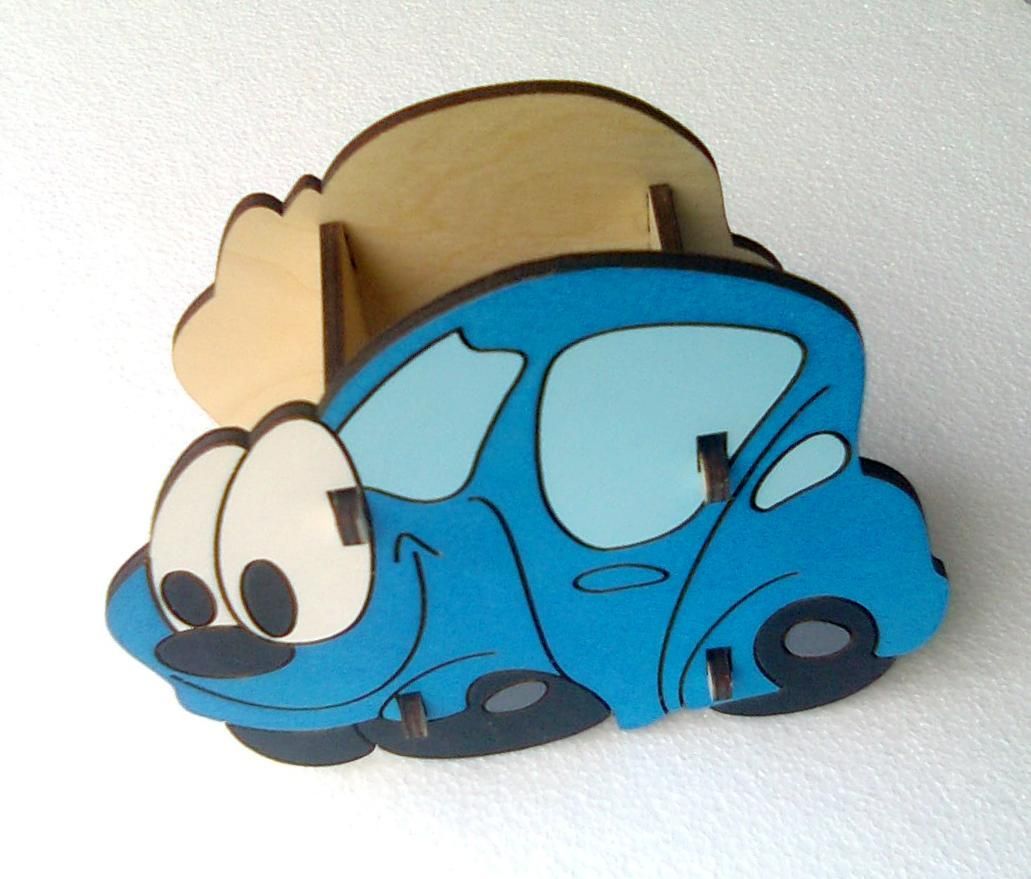 Tužkovník Auto modré - stojánek na tužky - obrázek 2