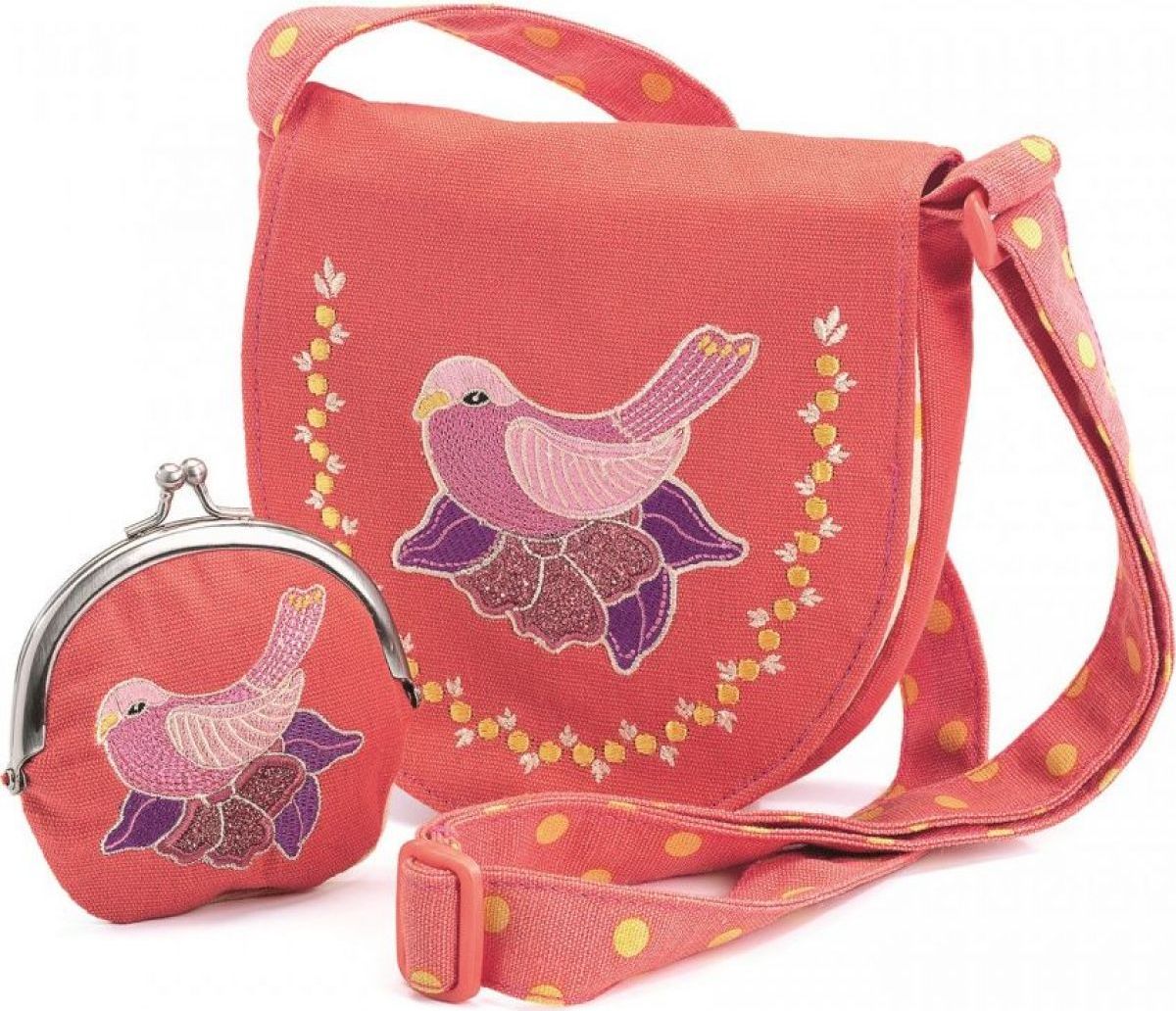 Djeco Set kabelka a peněženka Růžová holubice - obrázek 1