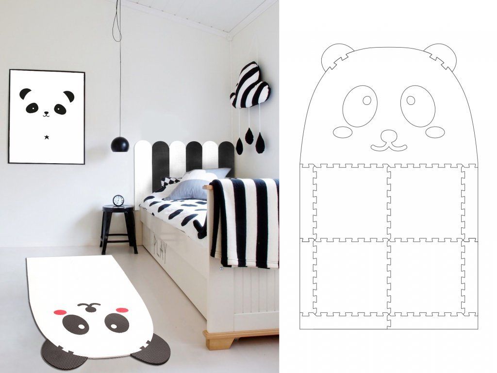 DESIGNOVÝ PUZZLE KOBEREC PANDA - obrázek 2