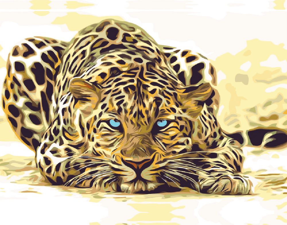 Maluješ Malování podle čísel - ČÍHAJÍCÍ LEOPARD - 80x100, nevypnuté - obrázek 1