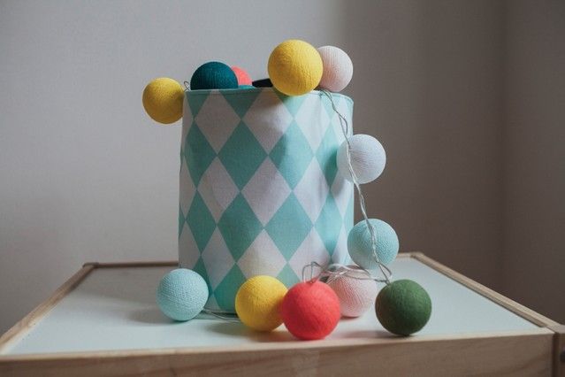 KOŠ NA HRAČKY DIAMONDS MINT - STŘEDNÍ - obrázek 2