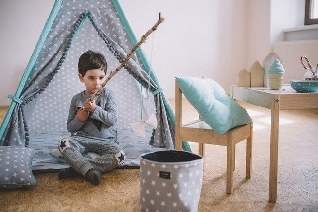TEEPEE STARS MINT ČTVERCOVÉ - obrázek 3