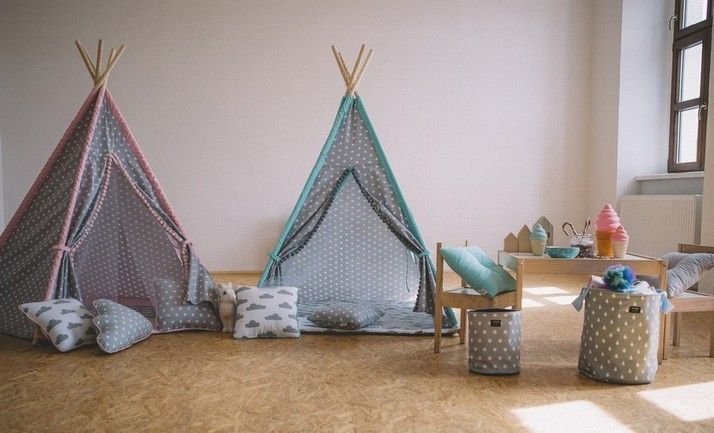 TEEPEE STARS MINT ČTVERCOVÉ - obrázek 9