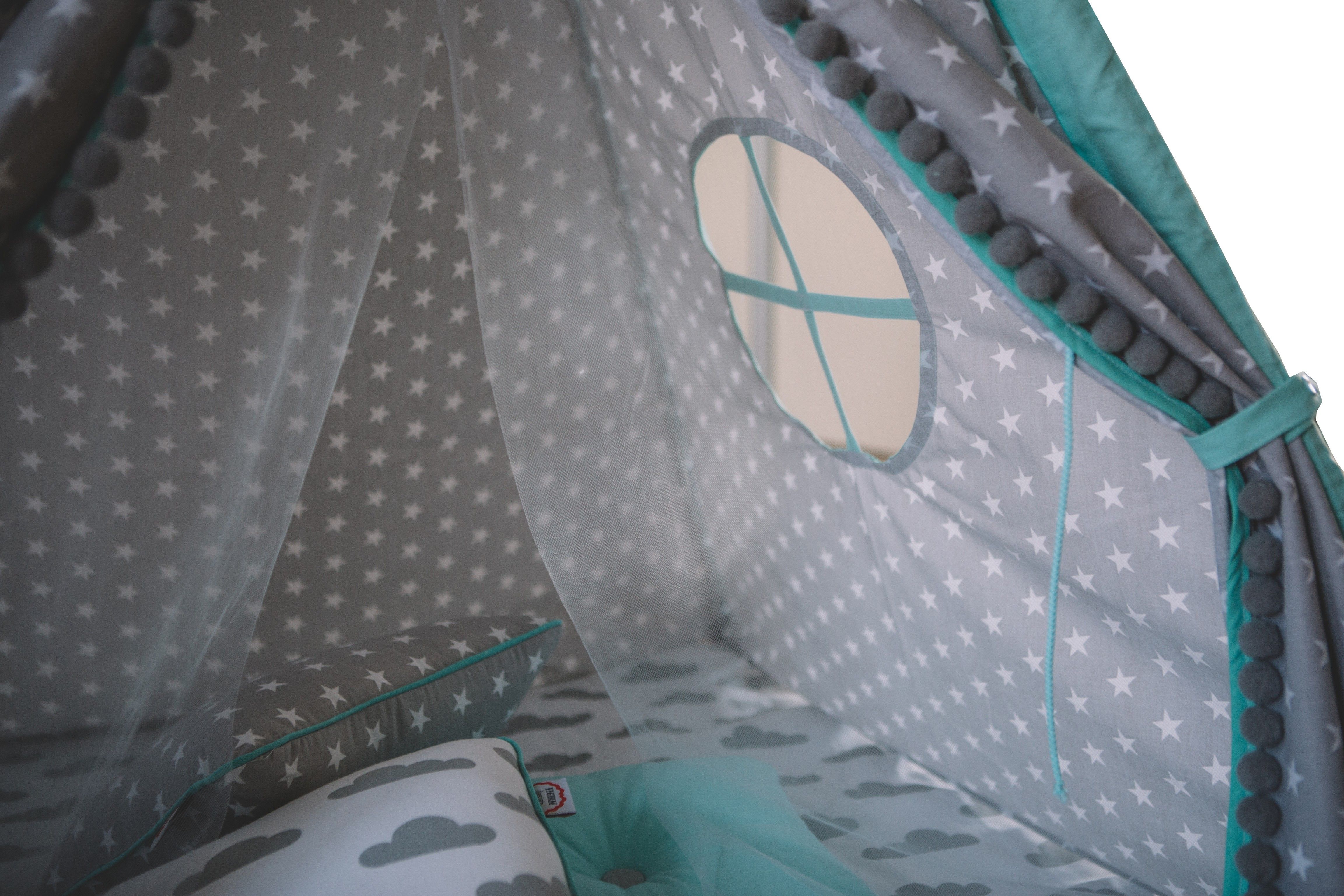 TEEPEE STARS MINT ČTVERCOVÉ - obrázek 10