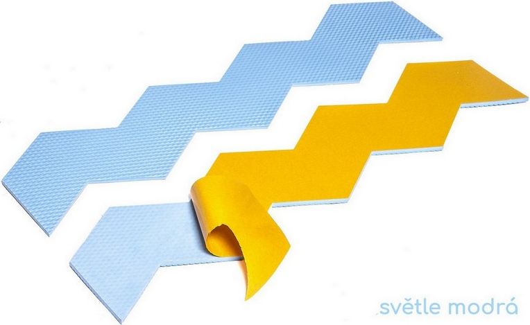 PĚNOVÁ OCHRANA STĚN ZIG ZAG SVĚTLE MODRÁ 51 - obrázek 1