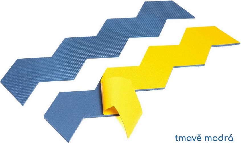 PĚNOVÁ OCHRANA STĚN ZIG ZAG TMAVĚ MODRÁ 53 - obrázek 1