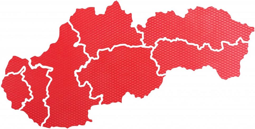 PĚNOVÁ SAMOLEPICÍ NÁSTĚNKA MAPA SLOVENSKA - více barev - obrázek 2