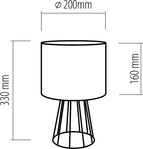 STOLNÍ LAMPA FLORA ŽLUTÁ - obrázek 2