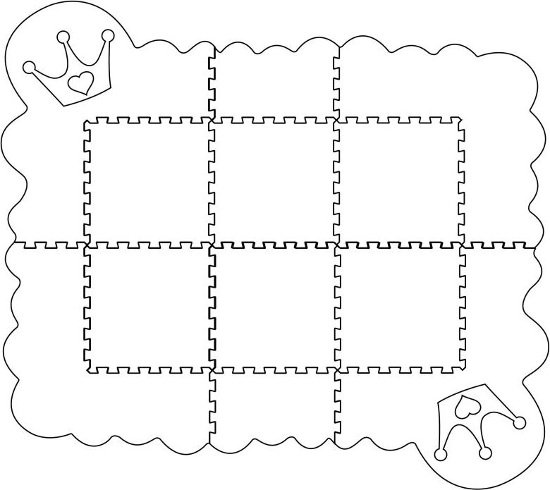 DESIGNOVÝ PUZZLE KOBEREC PRINCESS - MODRÝ - obrázek 4