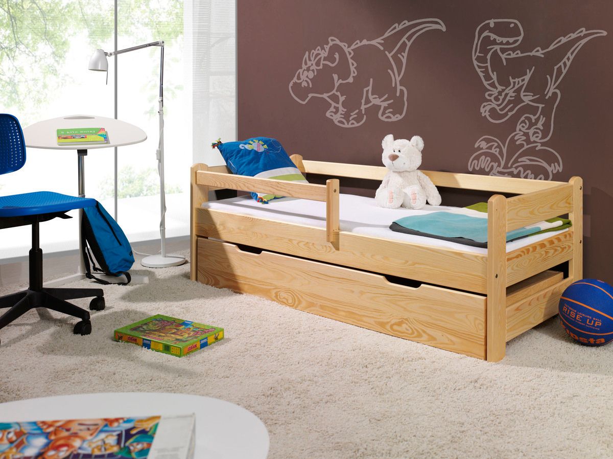 Dětská postel Ourbaby Guardy Natural přírodní 180x80 cm - obrázek 1