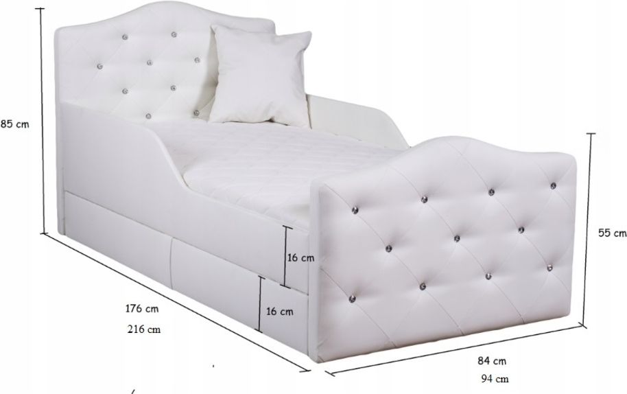 Dětská postel Ourbaby Princess bílá 200x90 cm - obrázek 5